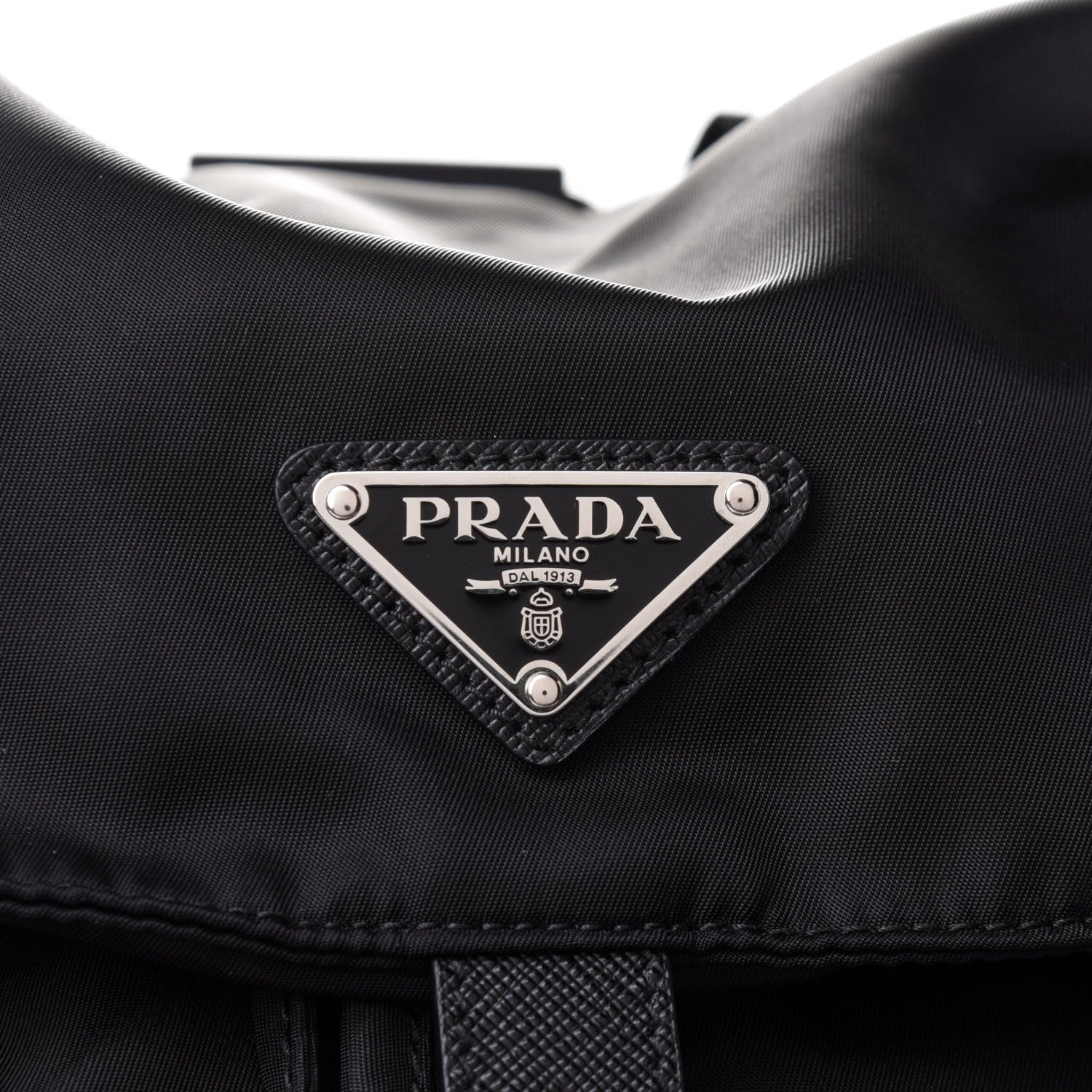 Prada Tessuto Nylon Saffiano Medium Backpack Black 7 of 10
