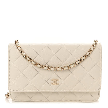 Chanel Caviar Quilted Wallet On Chain WOC White 1 of 11