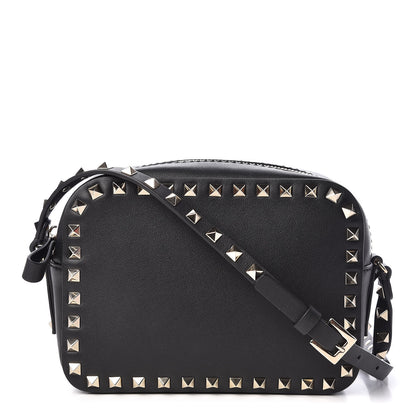 Valentino Garavani Calfskin Rockstud Camera Crossbody Bag Black 1 of 9