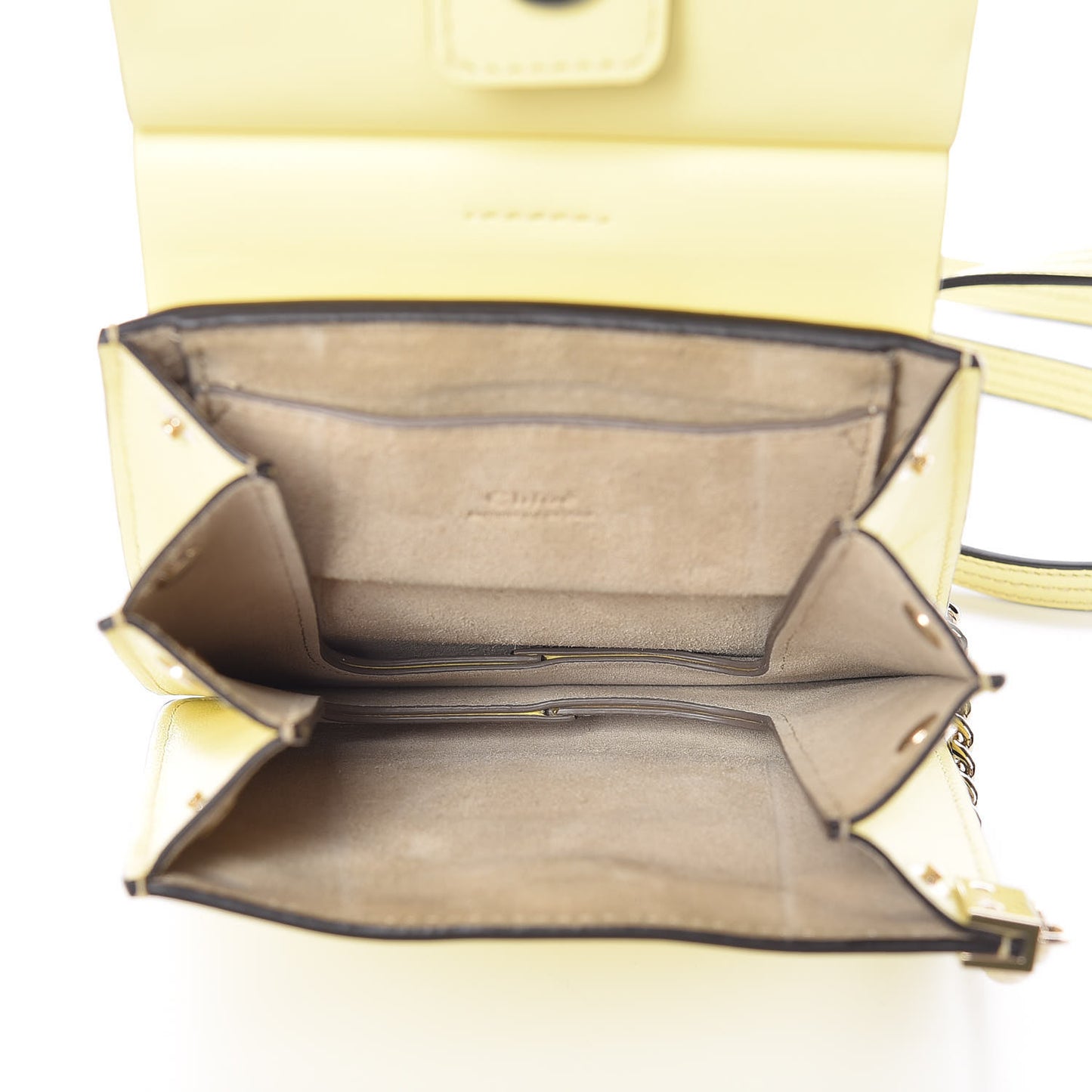 Suede Calfskin Mini Faye Bracelet Bag Lemonade