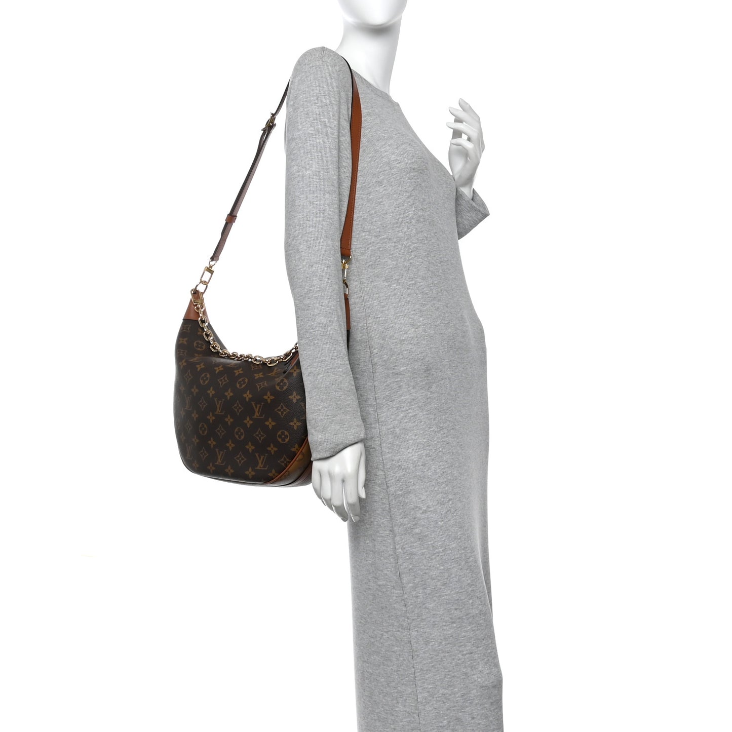 Reverse Monogram Loop Hobo