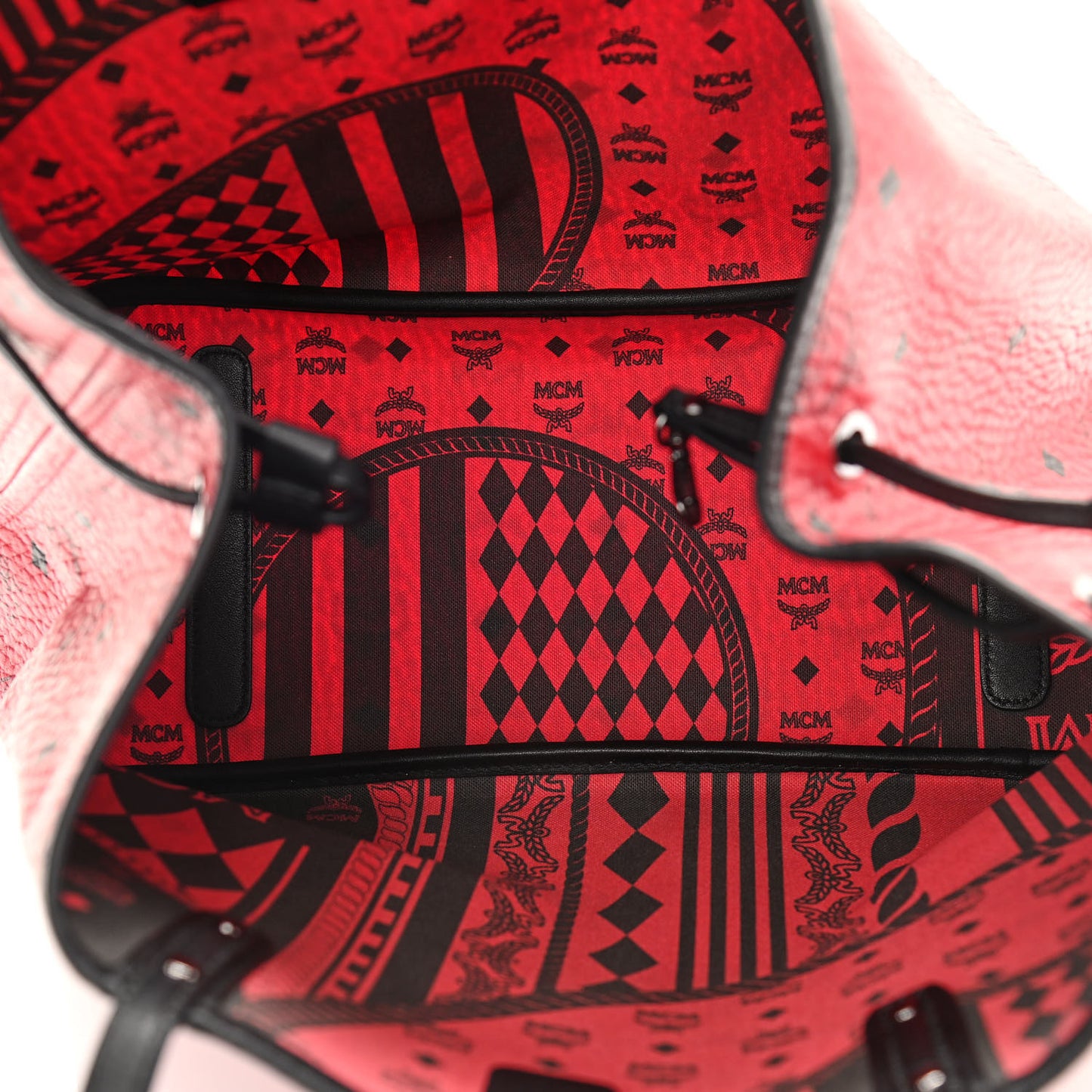 Visetos Medium Project Reversible Shopper Tote Ruby Red Black
