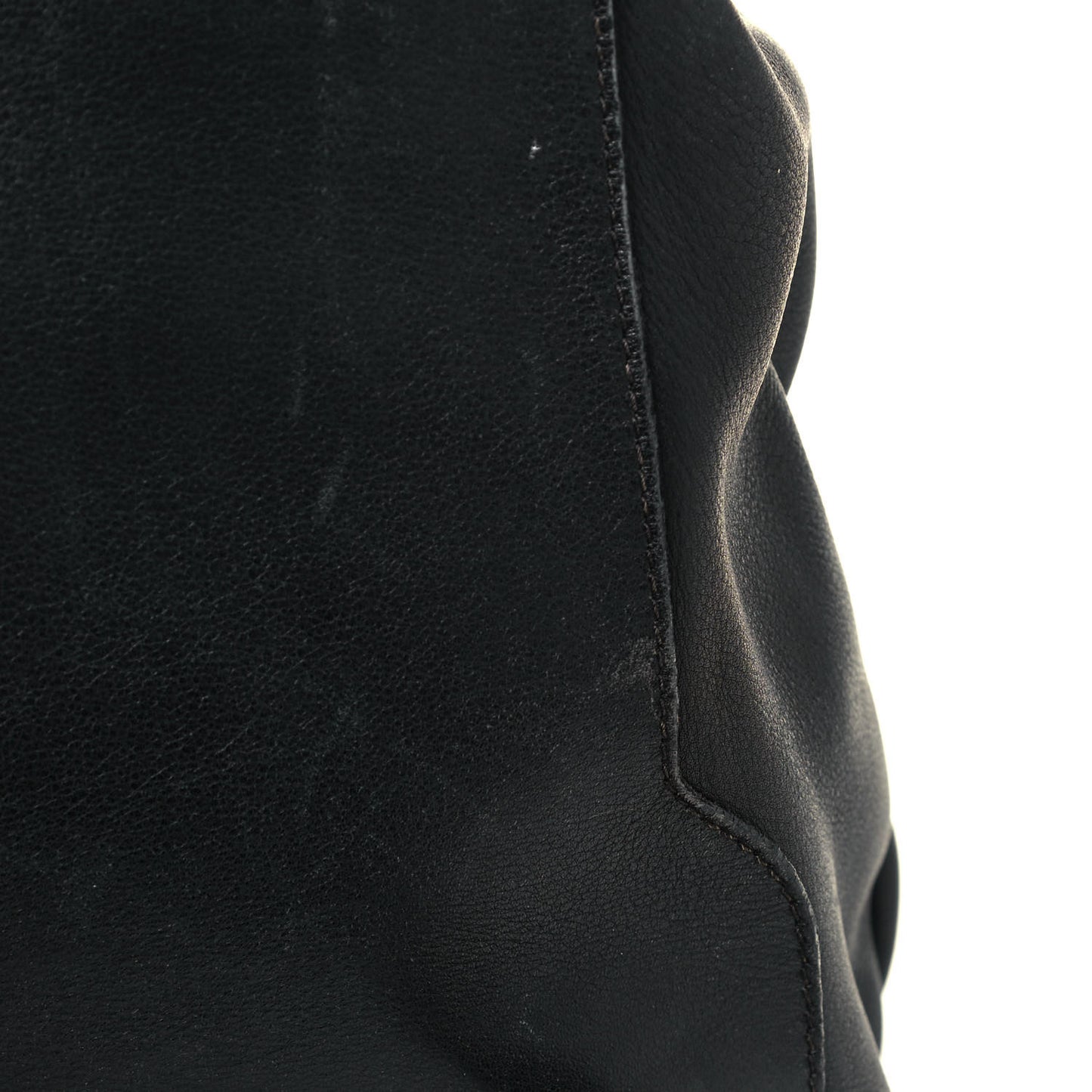 Calfskin Bamboo Backpack Black