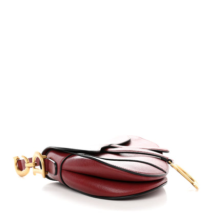 Christian Dior Shiny Goatskin Saddle Bag Dark Red 4 of 11