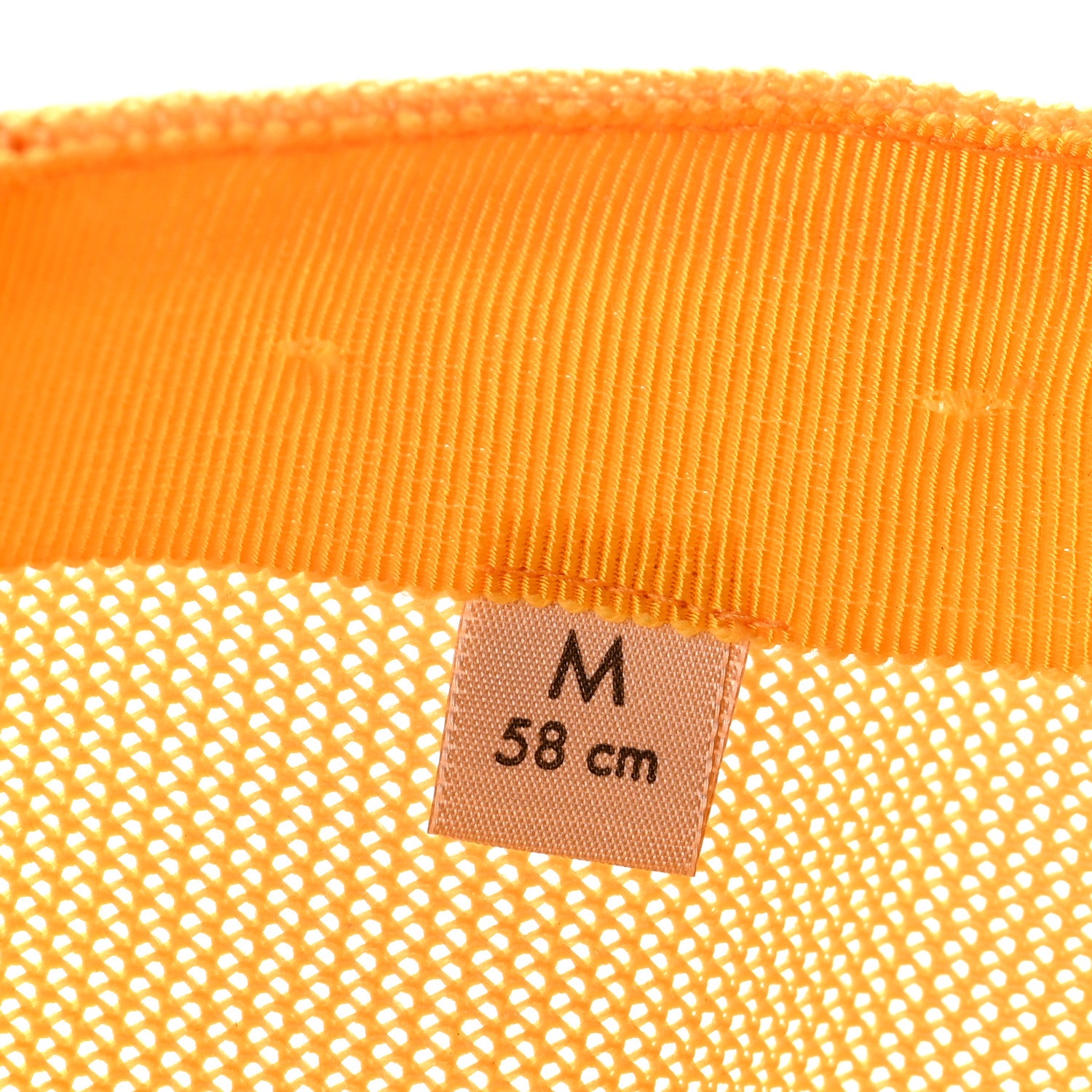 Gucci Calfskin Mesh GG Tennis Embossed Gary Baseball Hat 58 Tangerine 8 of 9