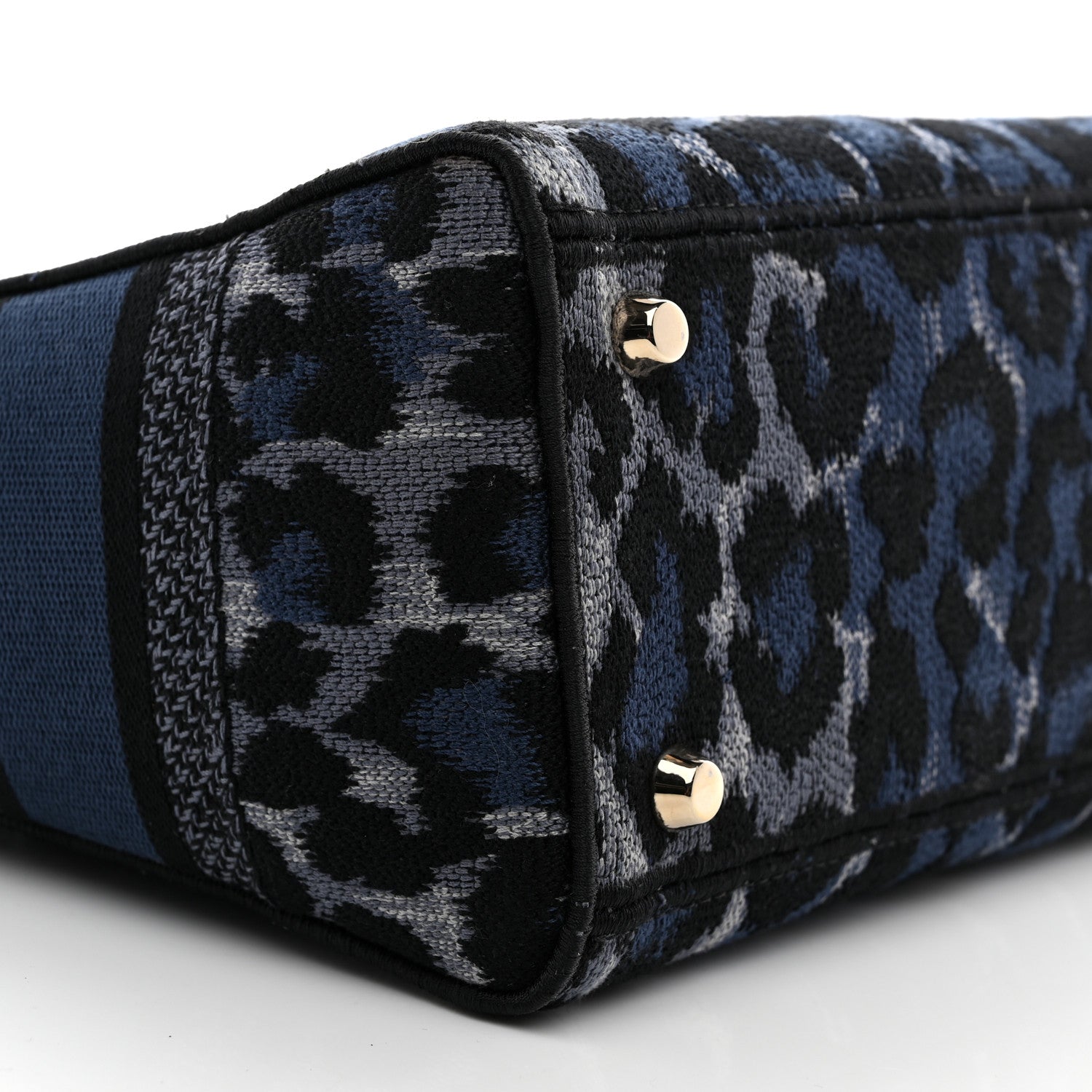 Christian Dior Canvas Mizza Embroidered Medium Lady D-Lite Blue 9 of 10