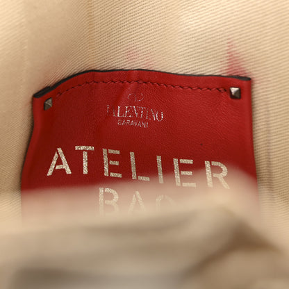 Valentino Garavani Canvas Atelier 05 Plisse Edition Small Tote Bag Naturale 7 of 10