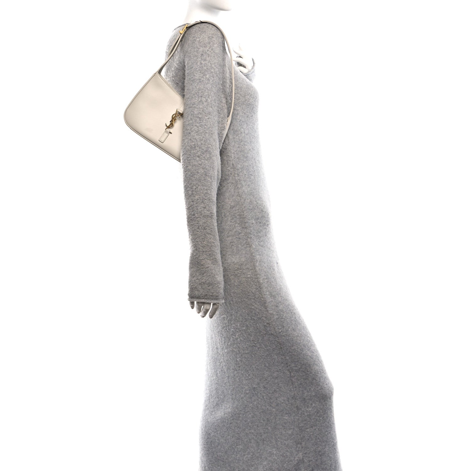 Saint Laurent Smooth Calfskin Le 5 A 7 Hobo Crema Soft 2 of 10