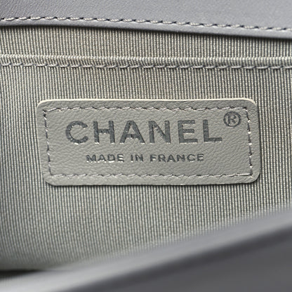 Chanel Calfskin Quilted Small Boy Flap Grey 6 of 12