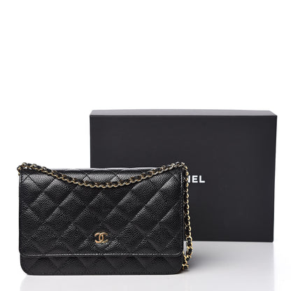 Chanel Caviar Quilted Wallet On Chain WOC Black 11 of 11