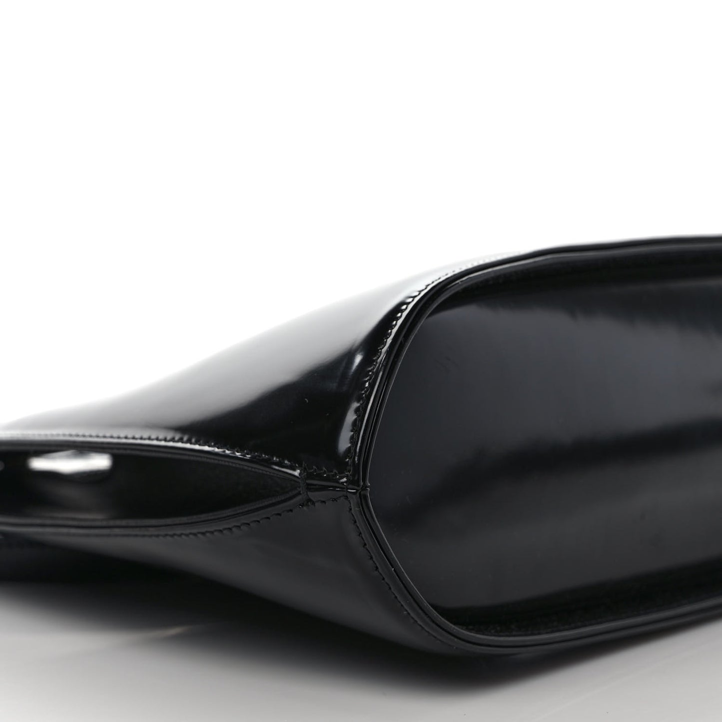 Brushed Off Calfskin Wanda Top Handle Bag Black