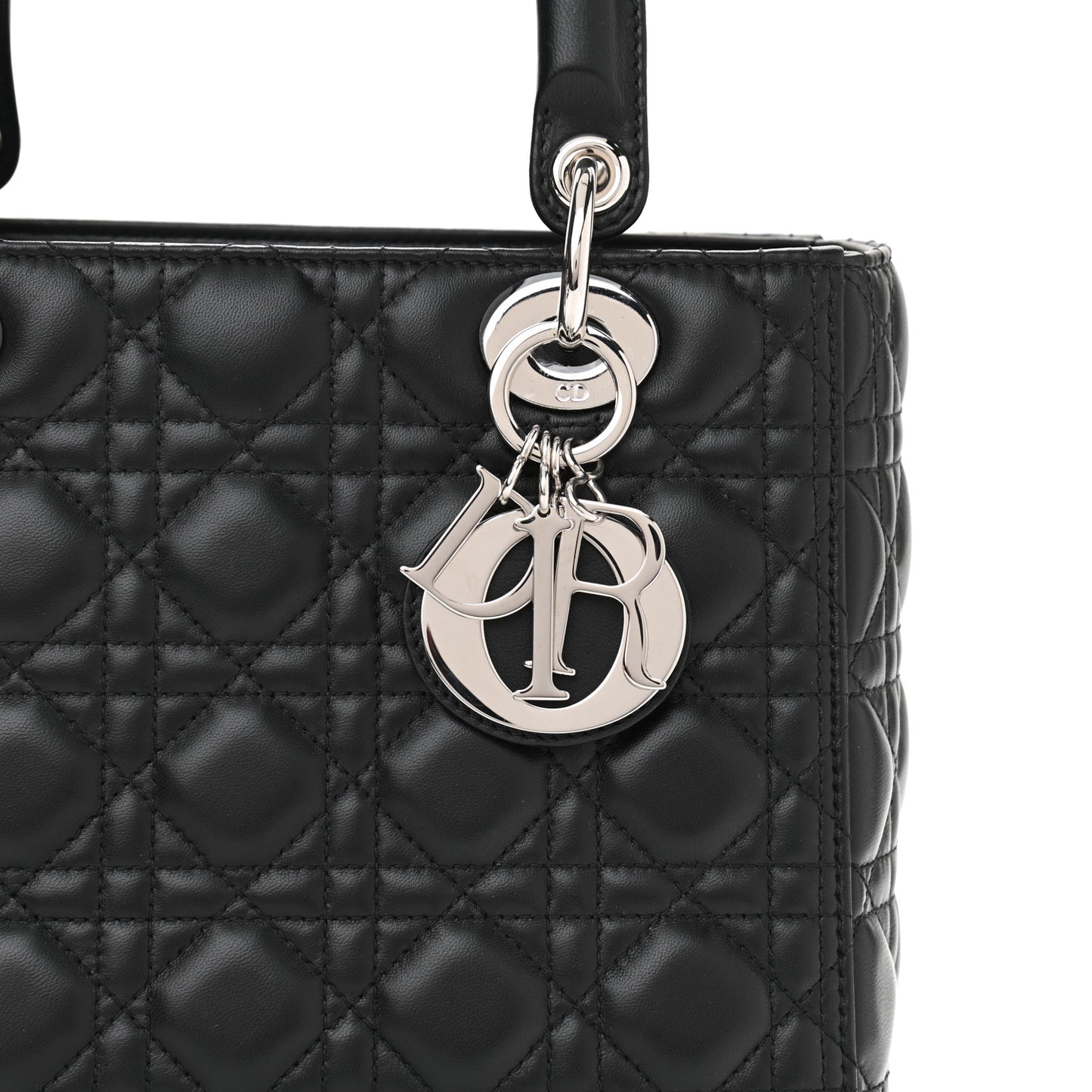 Lambskin Cannage Medium Lady Dior Black