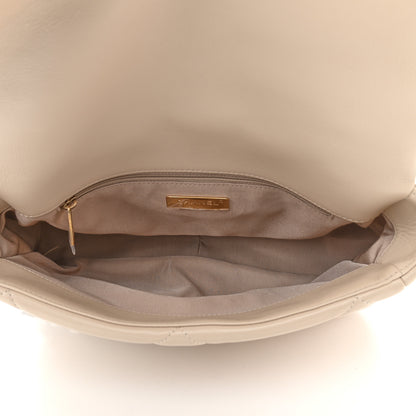 Chanel Lambskin Quilted Large Chanel 19 Flap Beige 5 of 9