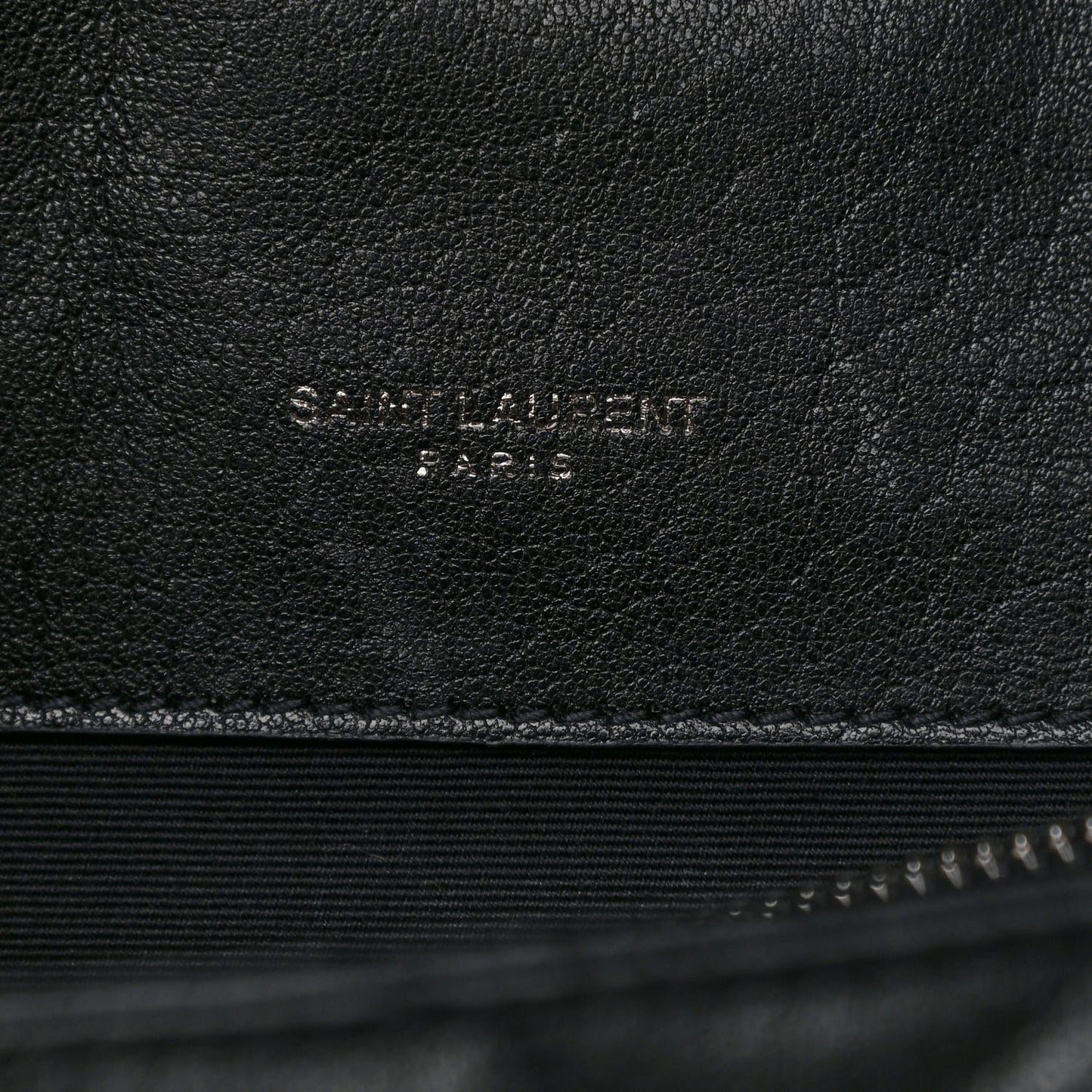 Sheepskin Matelasse Chevron Monogram Large College Satchel Black