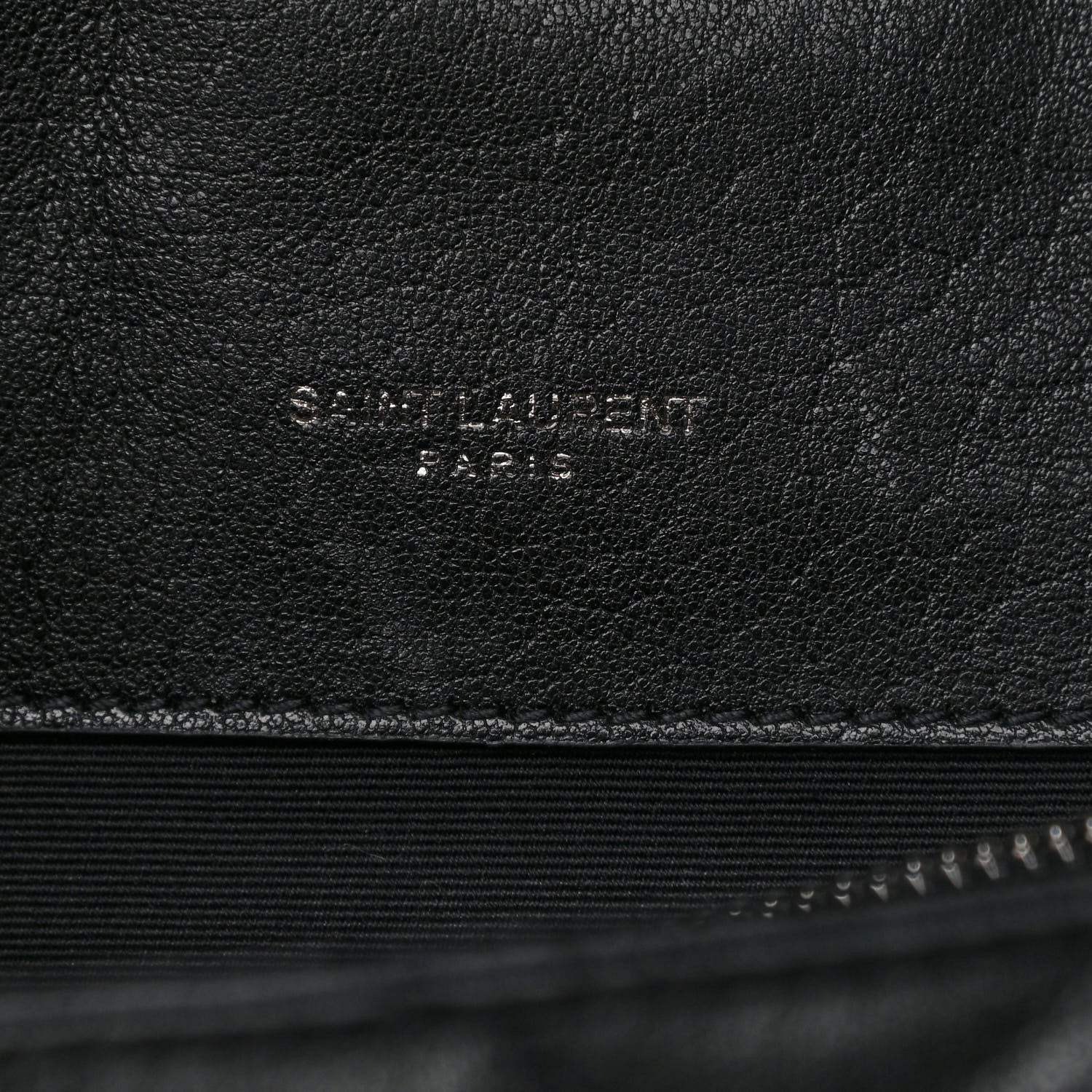 Saint Laurent Sheepskin Matelasse Chevron Monogram Large College Satchel Black 6 of 10