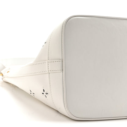 Louis Vuitton Calfskin Monogram Cutout Petit Noe White 8 of 9