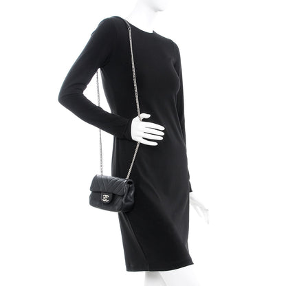 Chanel Calfskin Chevron Quilted Mini Flap Black 2 of 8