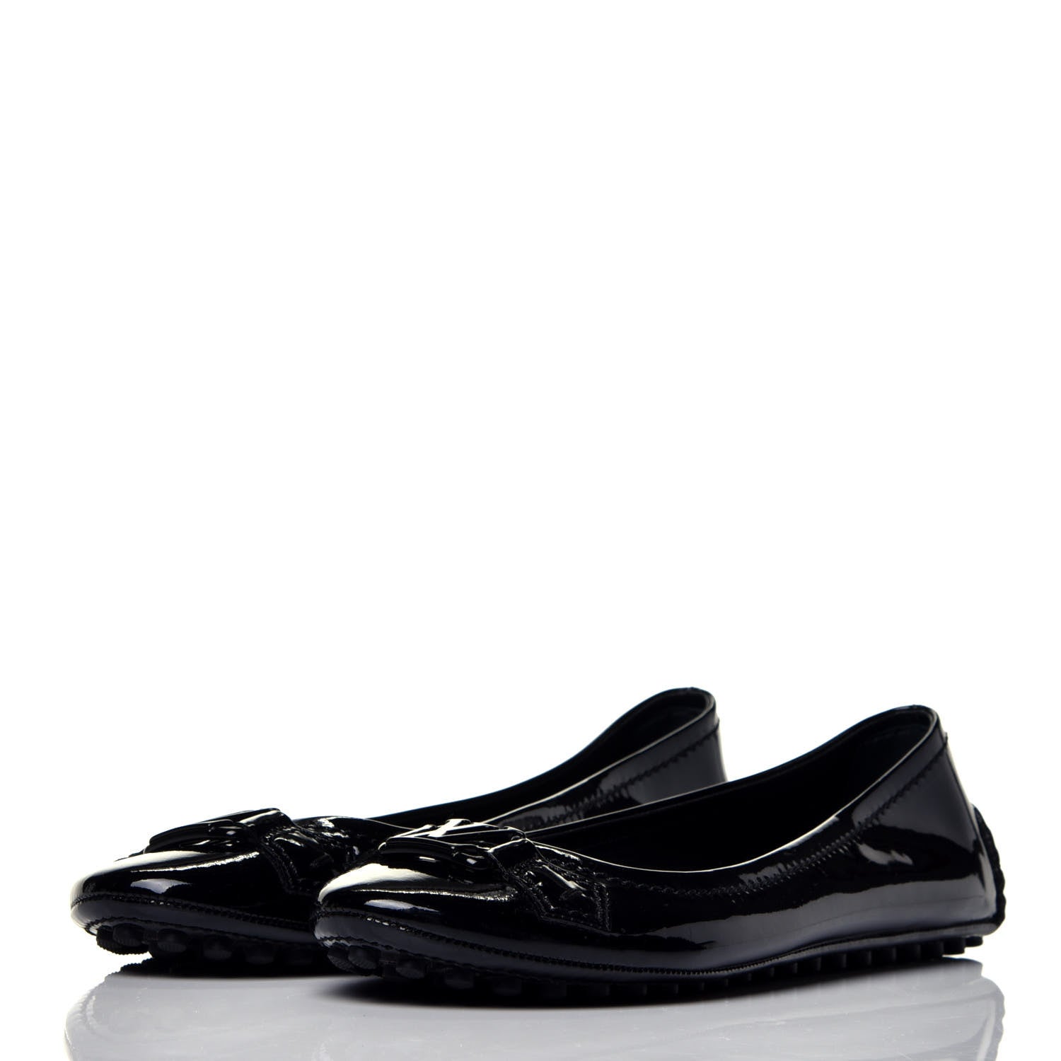Louis Vuitton Patent Calfskin Oxford Ballerina Flats 36.5 Black 3 of 8