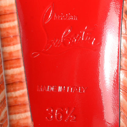 Christian Louboutin Watersnake So Kate 120 Pumps 36.5 Papaya 8 of 8