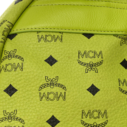 MCM Visetos Crown Stud Medium Stark Backpack Green 11 of 11