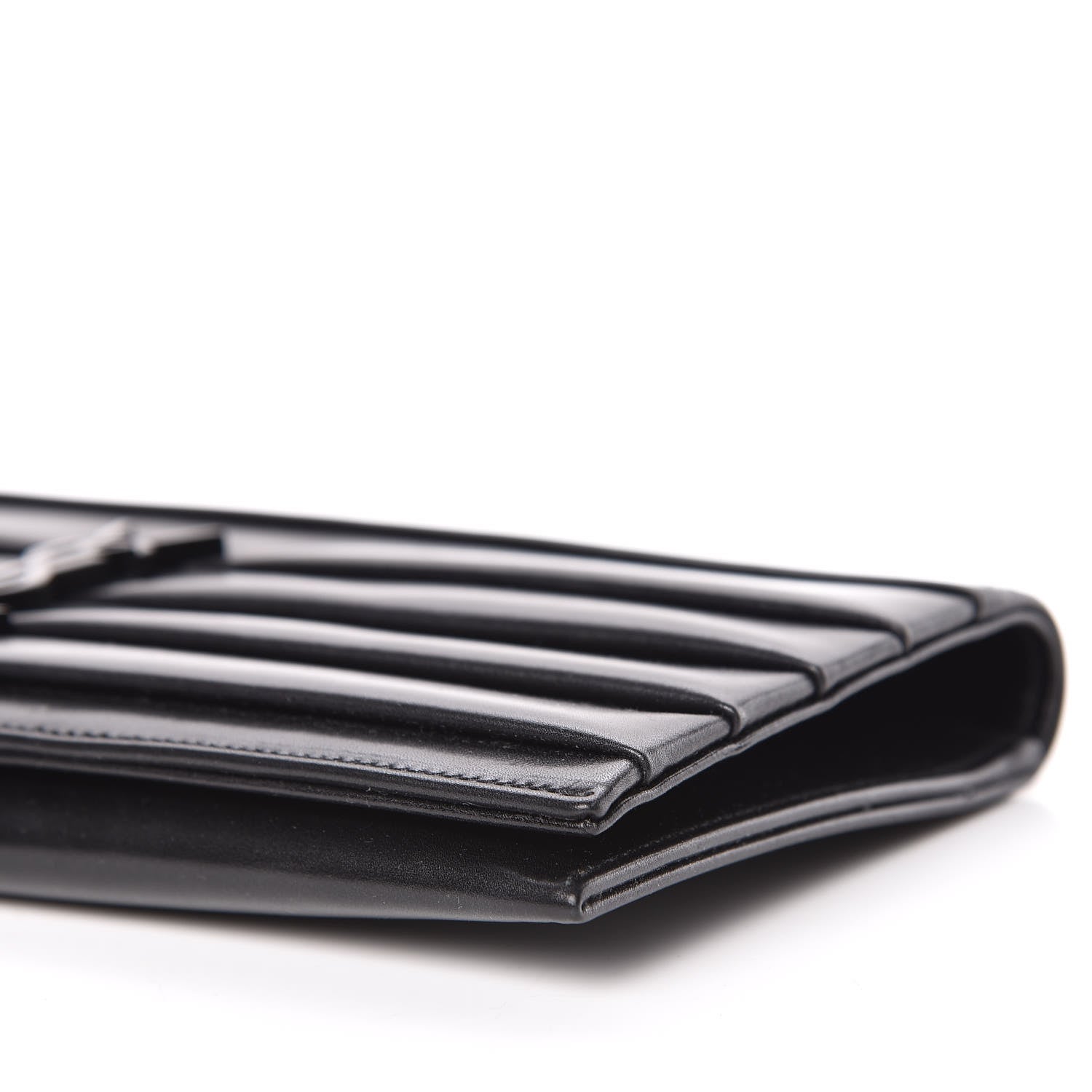 Saint Laurent Calfskin Monogram Smoking Clutch Black 8 of 10