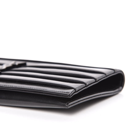 Saint Laurent Calfskin Monogram Smoking Clutch Black 8 of 10