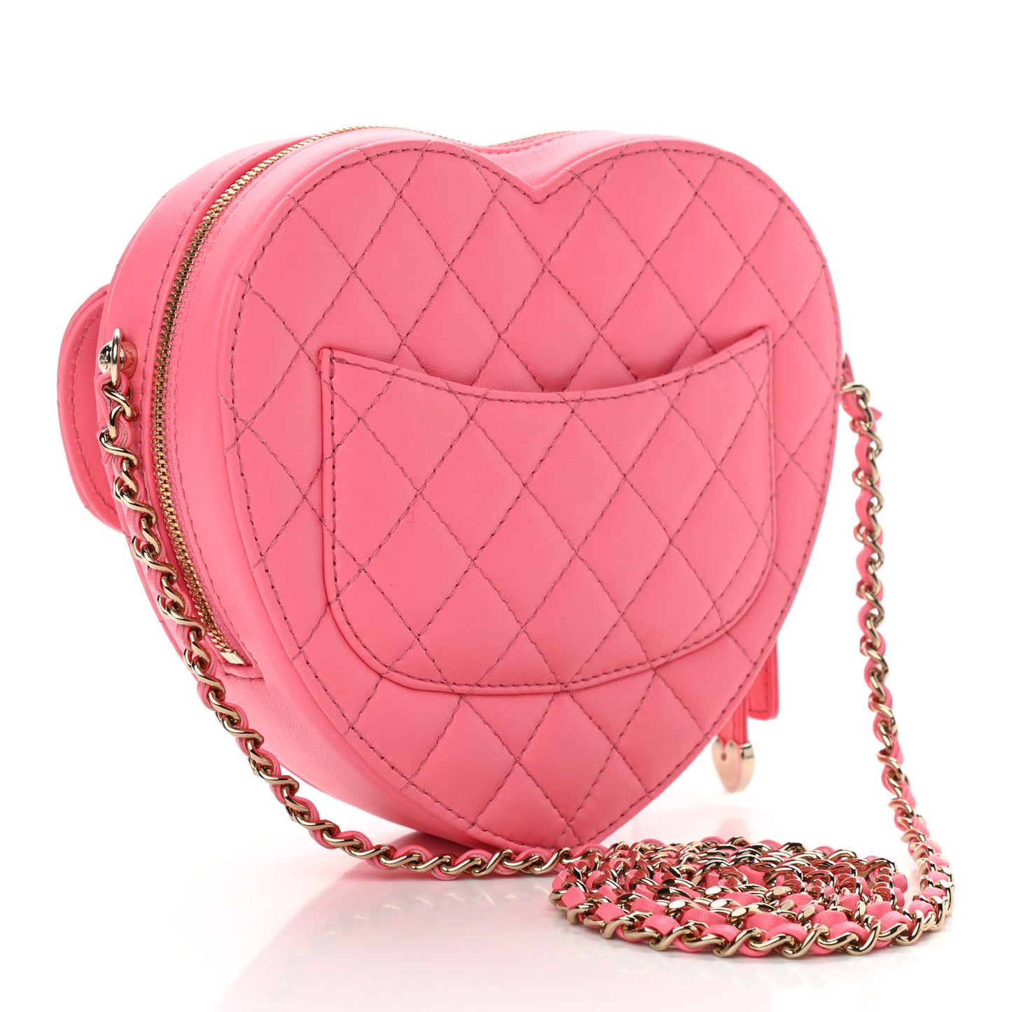 Lambskin Quilted CC In Love Heart Bag Pink