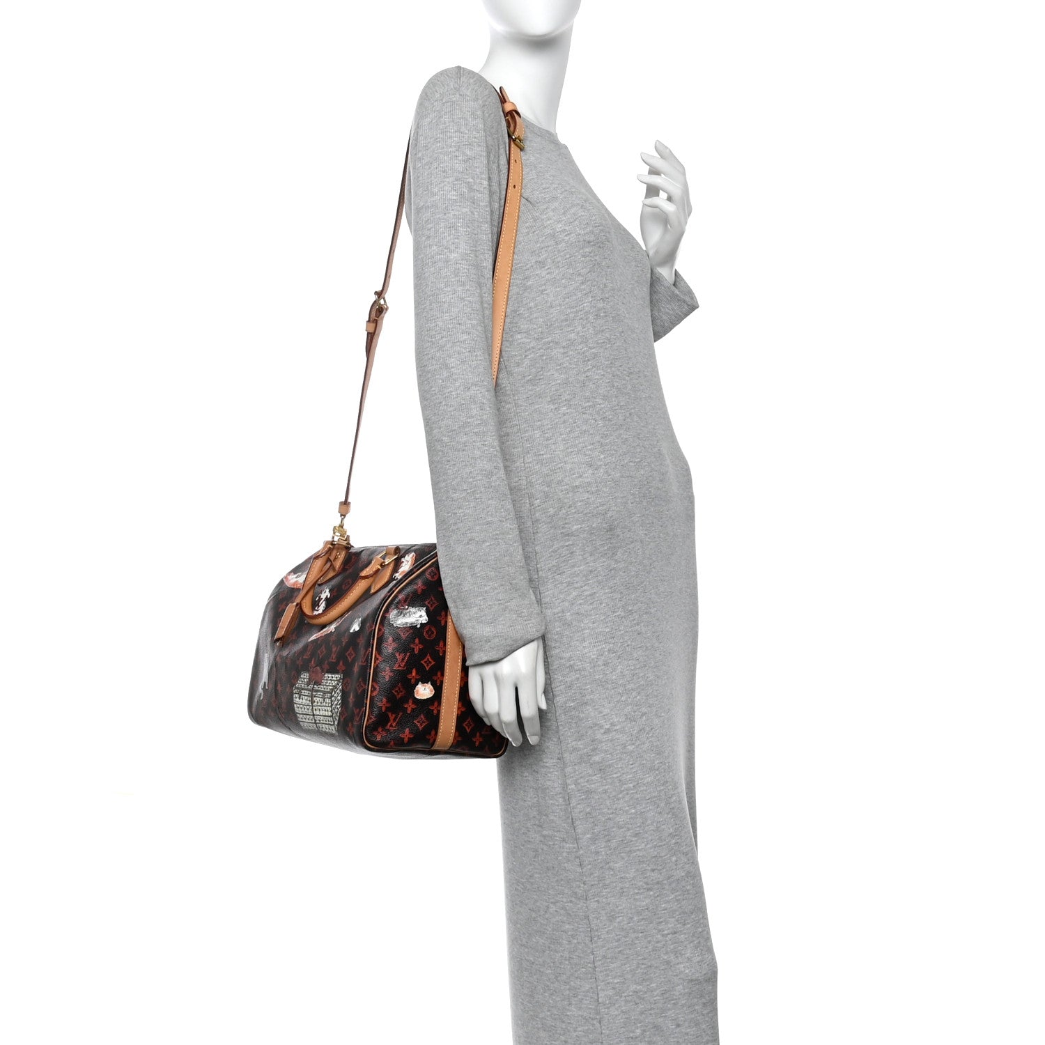 Louis Vuitton Catogram Speedy Bandouliere 30 Marron 2 of 14
