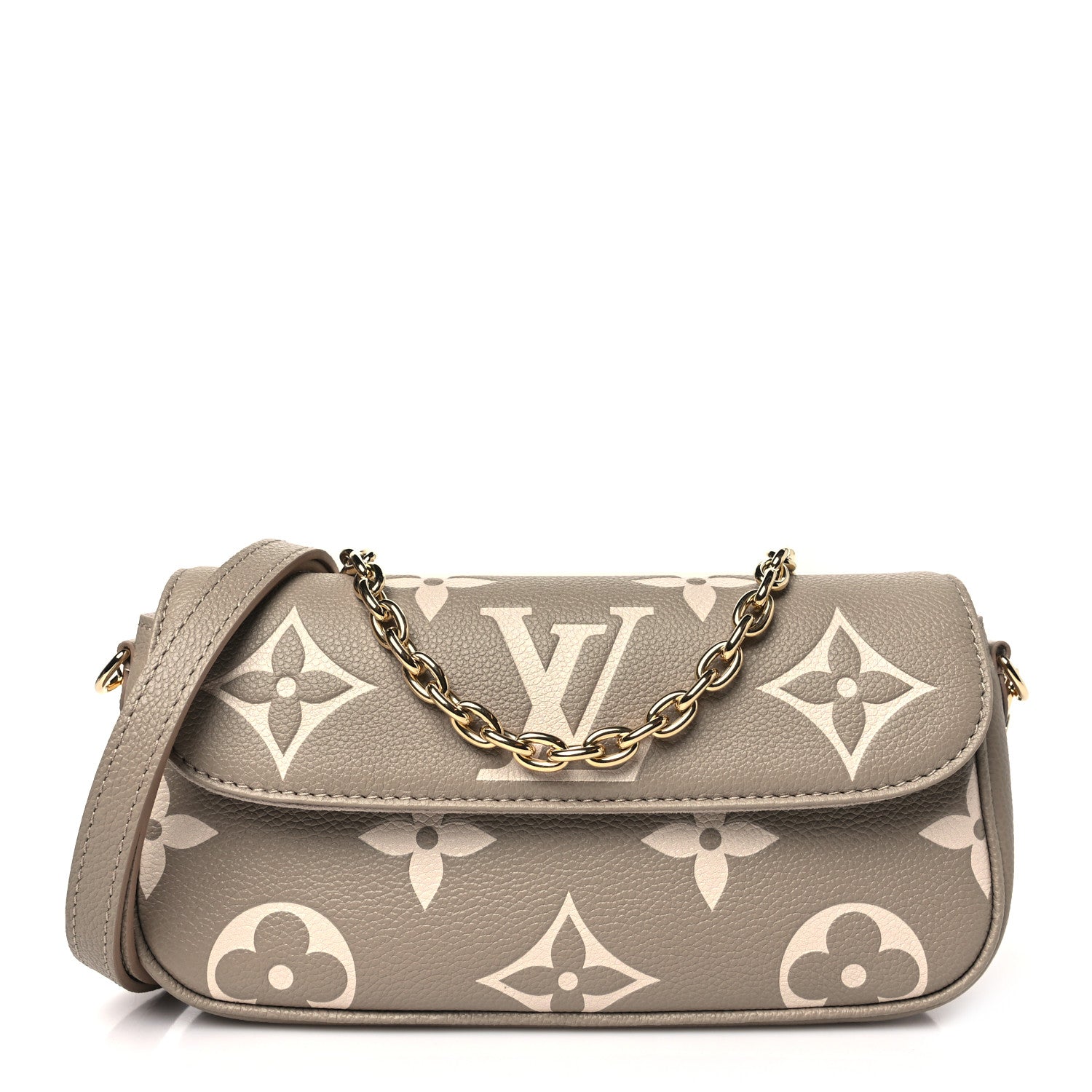 Louis Vuitton Empreinte Monogram Giant Ivy Wallet On Chain Tourterelle Creme 1 of 9