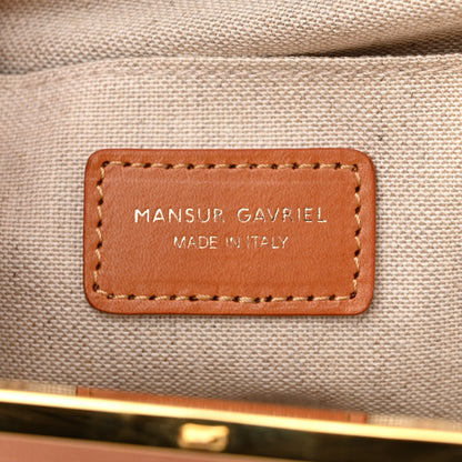 Mansur Gavriel Vegetable Tanned Calfskin Elegant Top Handle Bag Cammello 6 of 8
