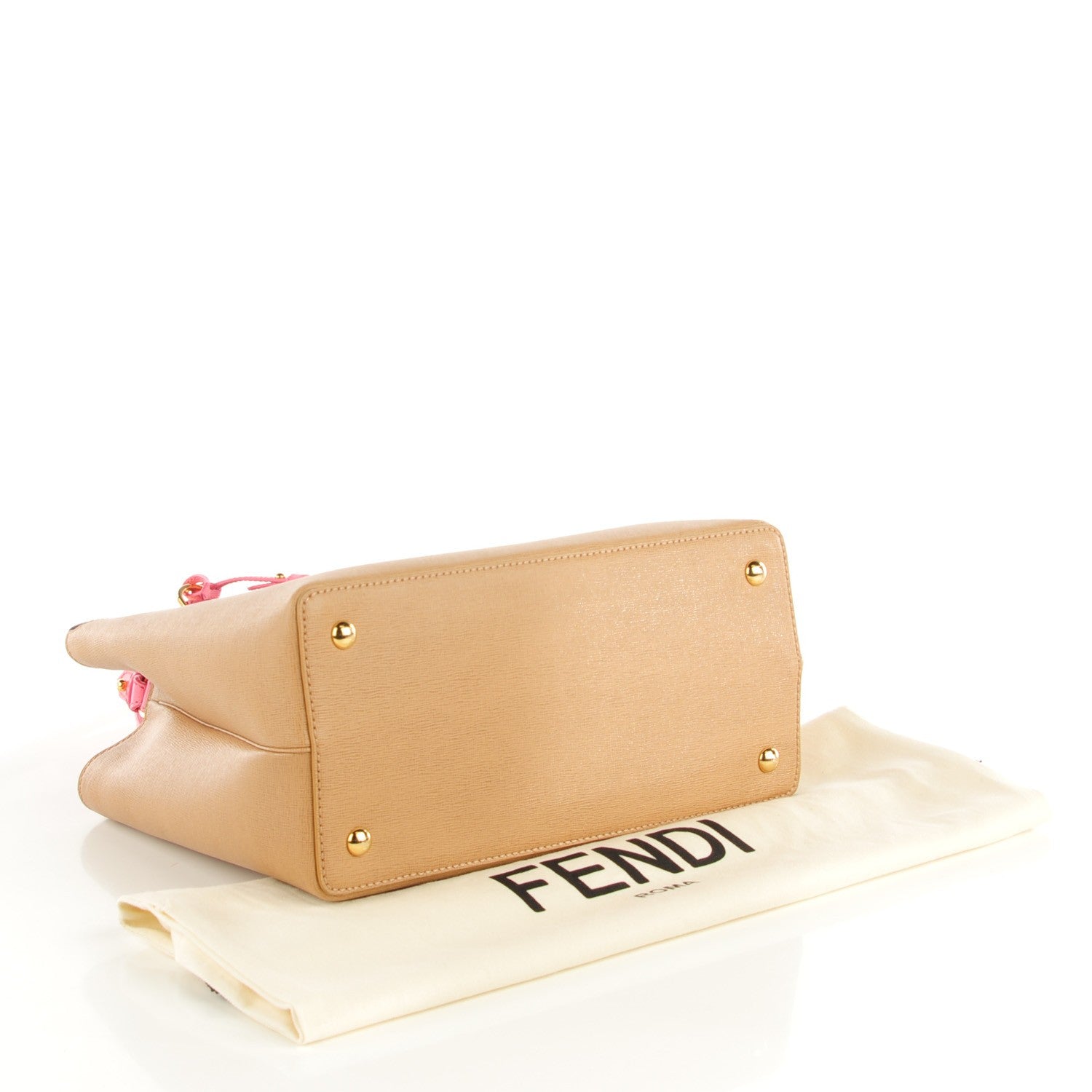 Fendi Vitello Elite Monster Petite 2Jours Tote Cuoio Lollypop Multicolor 4 of 9