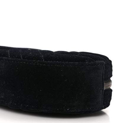 Gucci Velvet Matelasse GG Marmont Belt Bag 85/34 Black 9 of 9