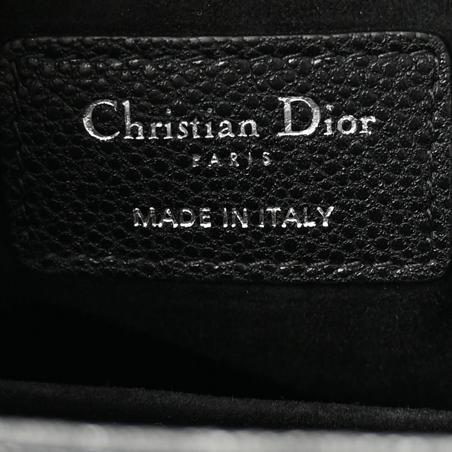 Grained Calfskin Cannage Medium Lady Dior Black