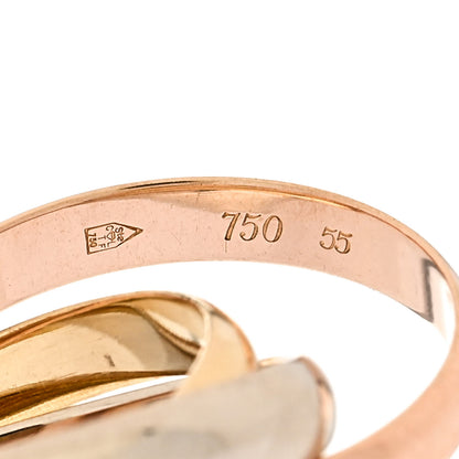Cartier 18K Pink Yellow White Gold Classic Les Must De Cartier Trinity Ring 55 7.25 5 of 6