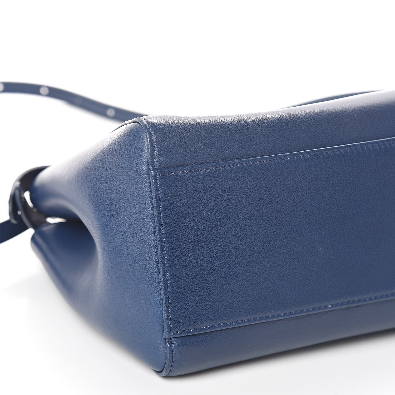 Fendi Nappa Mini Peekaboo Iconic Satchel True Blue 8 of 8