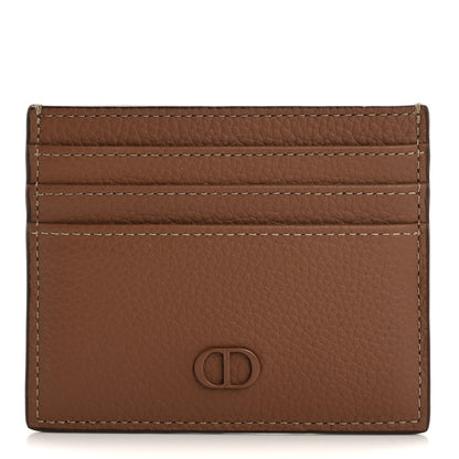 Christian Dior HOMME Grained Calfskin CD Icon Card Holder Brown 1 of 8