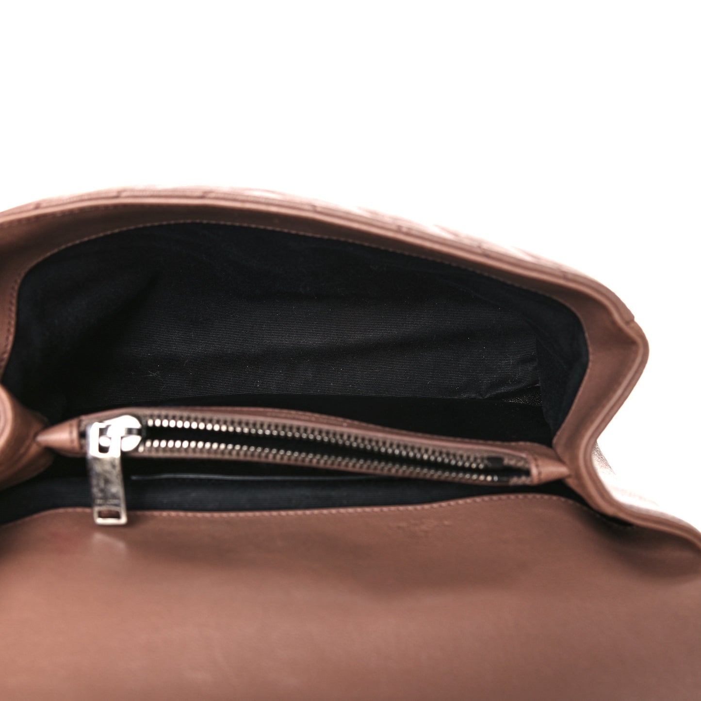 Sheepskin Matelasse Chevron Monogram Medium College Bag Fard