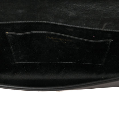 Saint Laurent Calfskin Monogram Large Belle De Jour Clutch Black 4 of 9