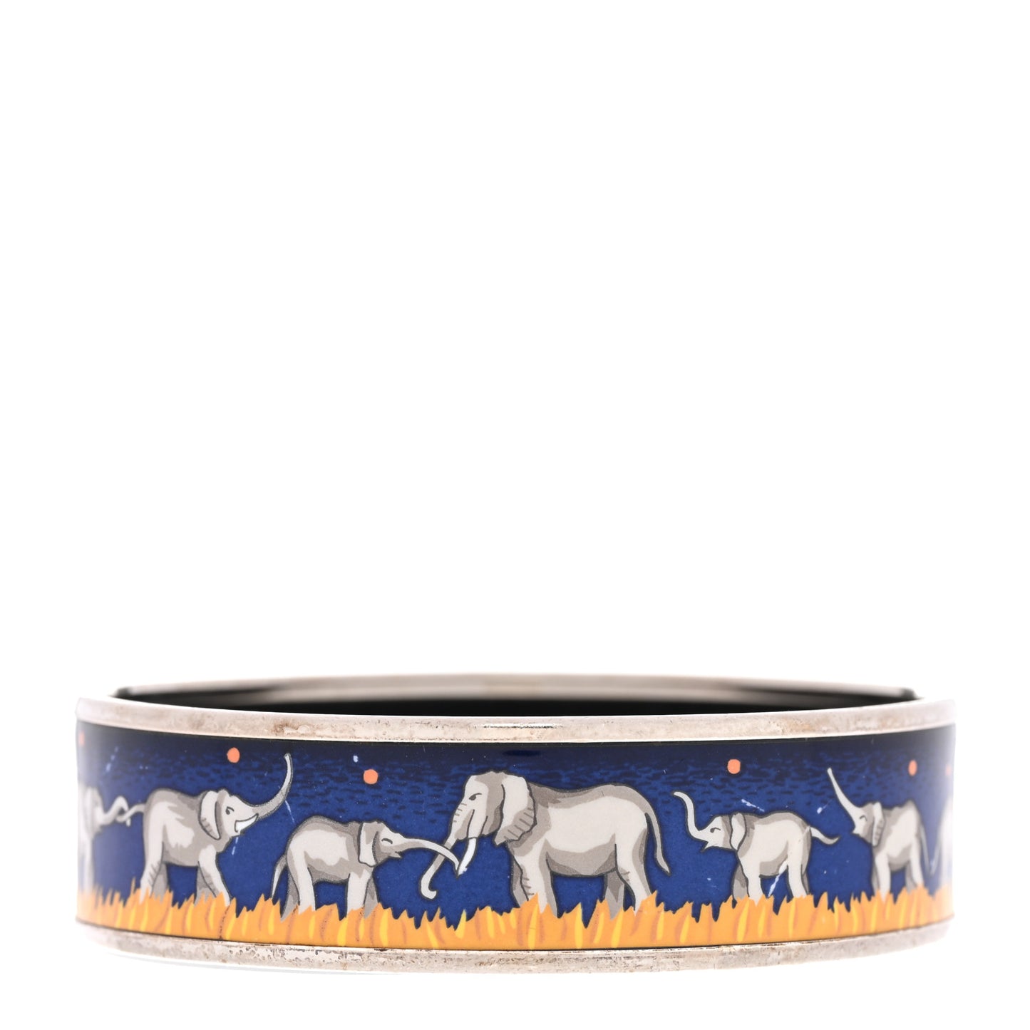 Enamel Printed Elephants Grazing Medium Bracelet 70