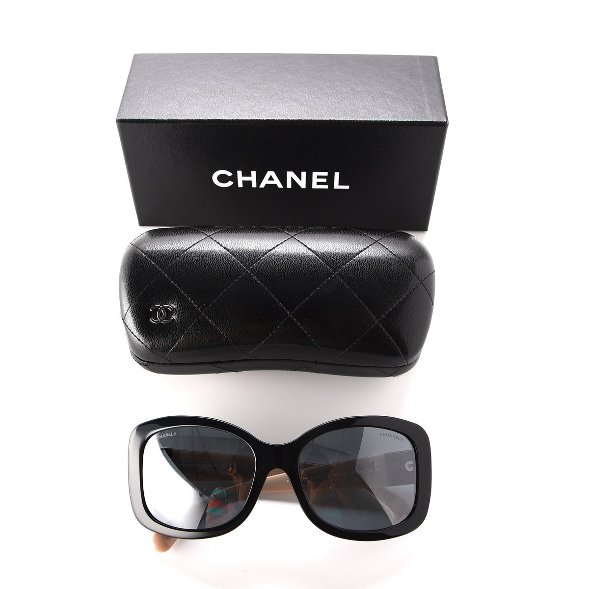 Chanel CC Sunglasses 5322-A Black Beige 8 of 8