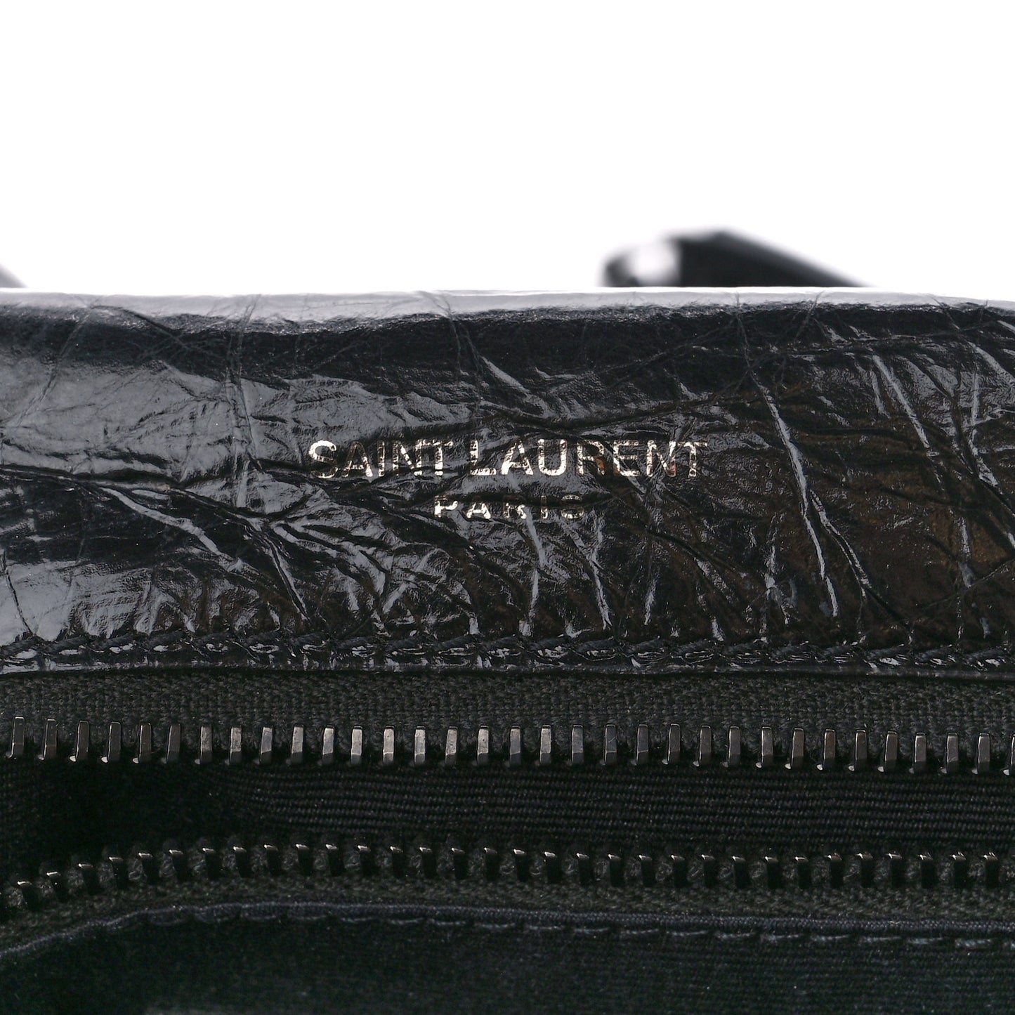 Crinkled Calfskin Matelasse Monogram Medium Niki Chain Satchel Black