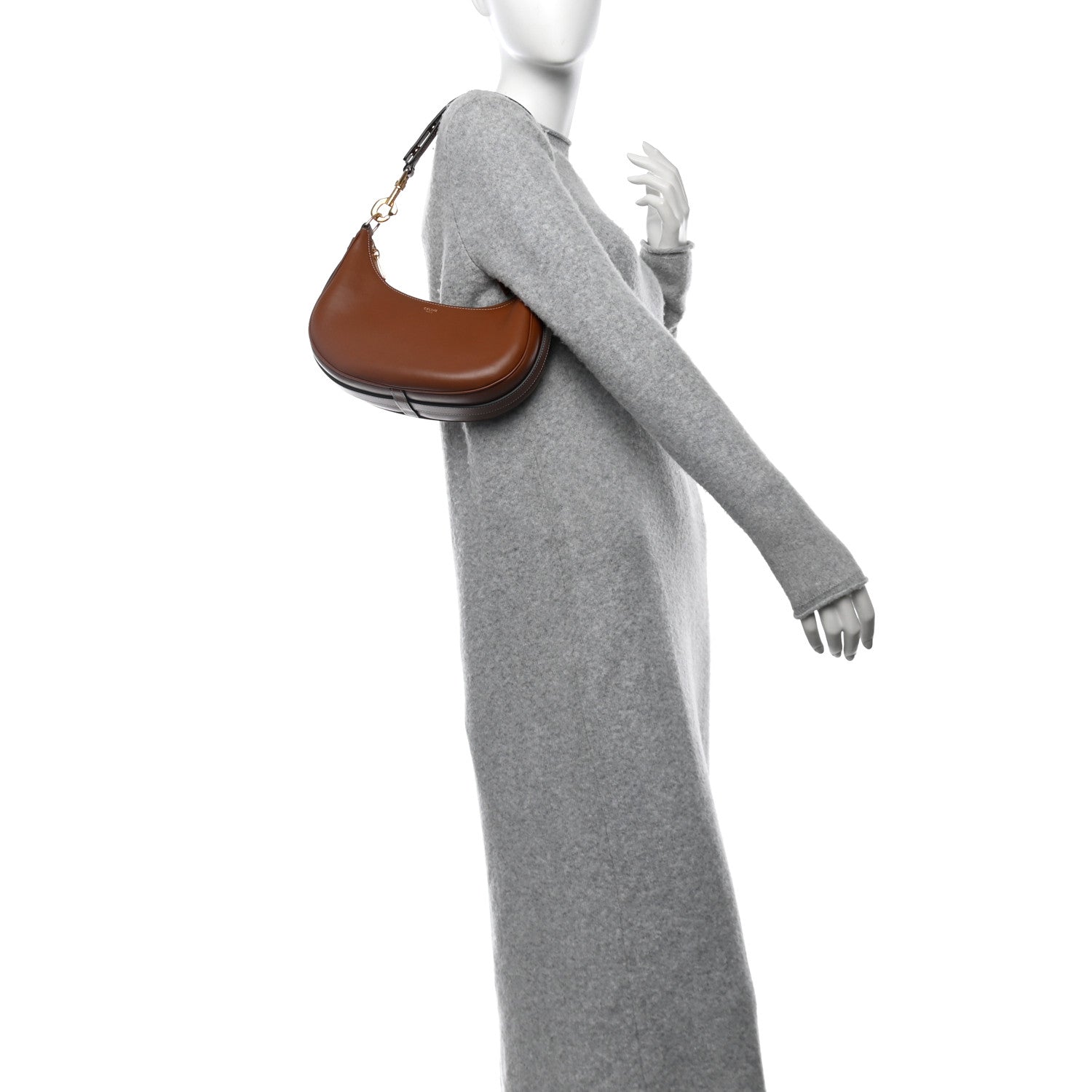 Celine Smooth Calfskin Medium Strap Ava Shoulder Bag Tan 2 of 11