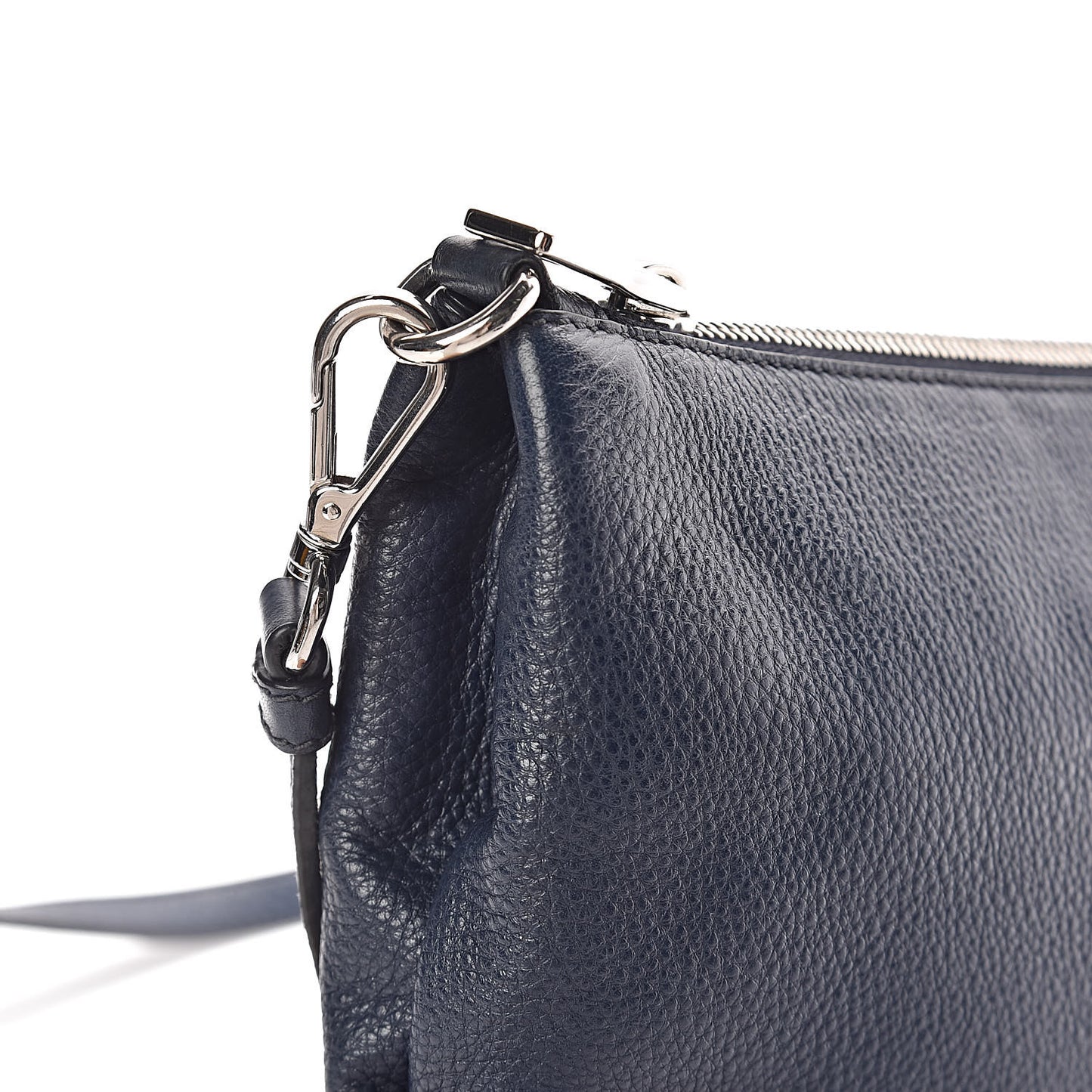 Vitello Daino Zippered Crossbody Bag Baltico