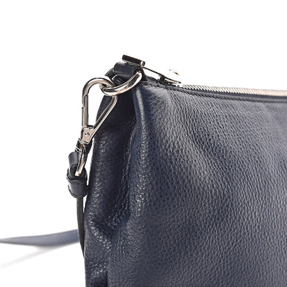 Prada Vitello Daino Zippered Crossbody Bag Baltico 12 of 13