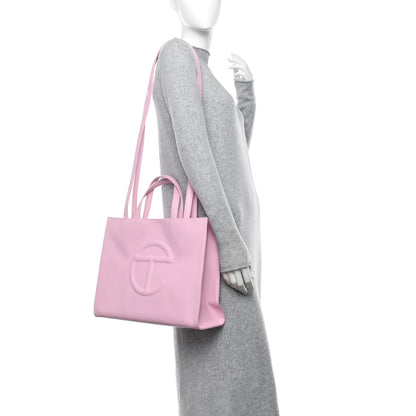 Telfar Vegan Leather Medium Shopping Bag Bubblegum 2 of 9