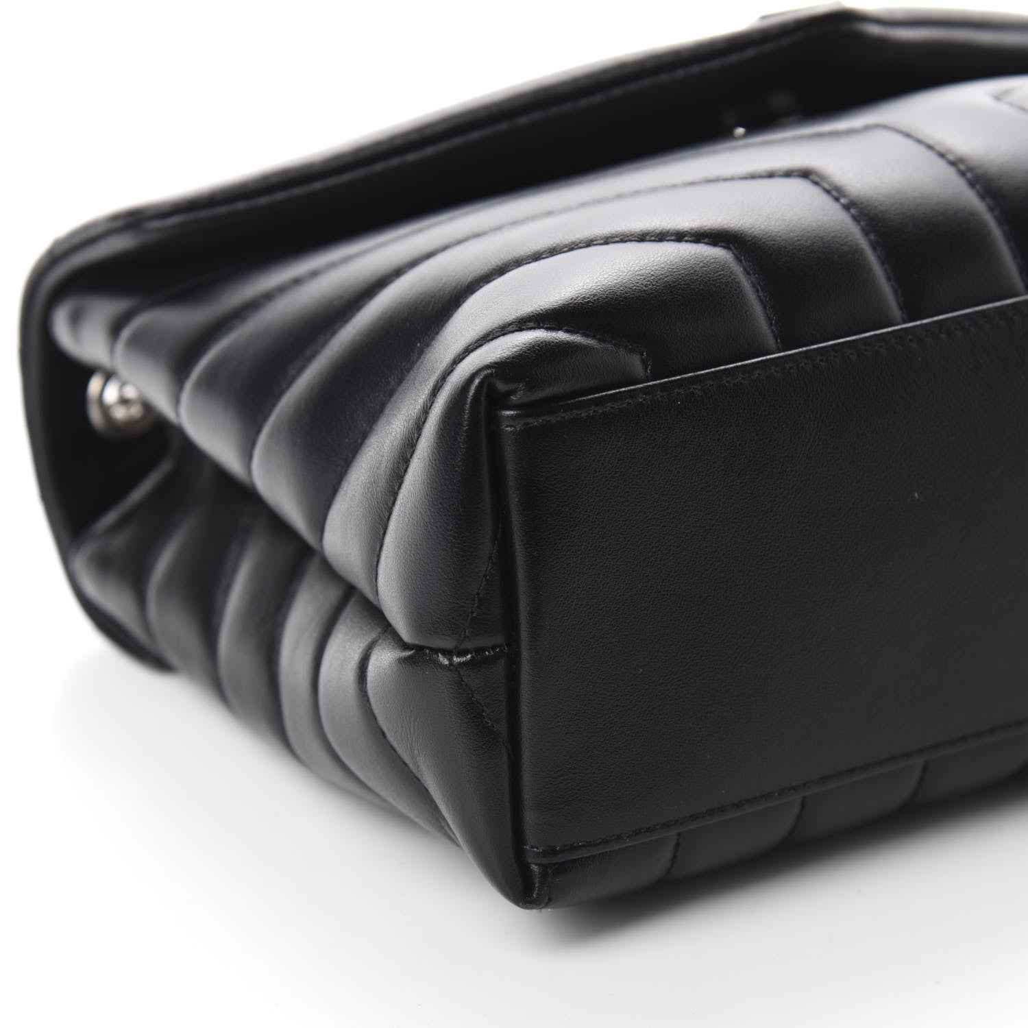 Saint Laurent Calfskin Y Quilted Monogram Small Loulou Chain Satchel Black 6 of 12