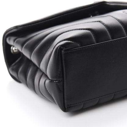 Saint Laurent Calfskin Y Quilted Monogram Small Loulou Chain Satchel Black 6 of 12