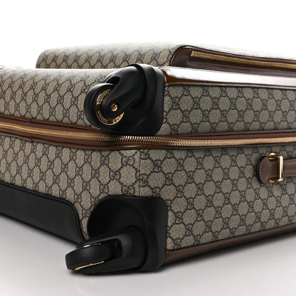 Gucci GG Supreme Monogram Azalea Calfskin Retro Interlocking G Carry On Trolley Beige Ebony Brown Sugar 11 of 11