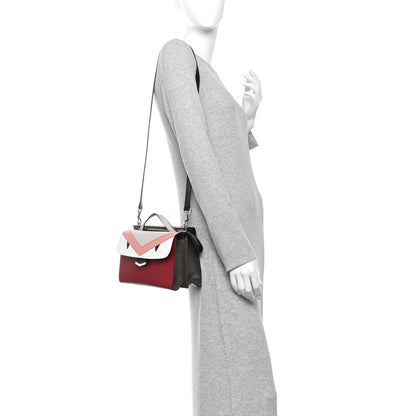 Fendi Vitello Elite Monster Mini Demi Jour Shoulder Bag Ribes Grigio Polvere Carbone 2 of 10