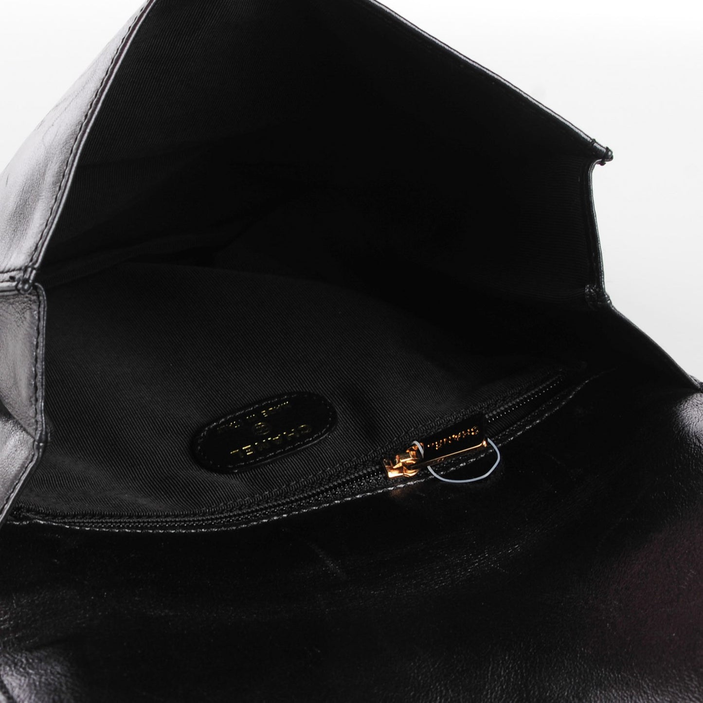 Lambskin Shoulder Flap Bag Black